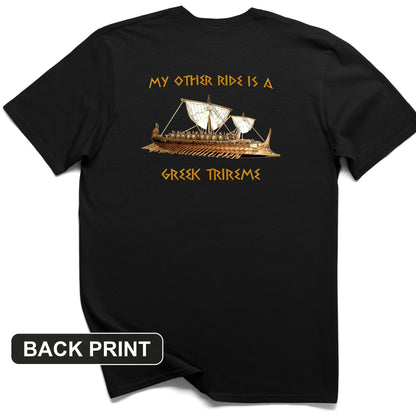 Greek Trireme Back Print T-Shirt