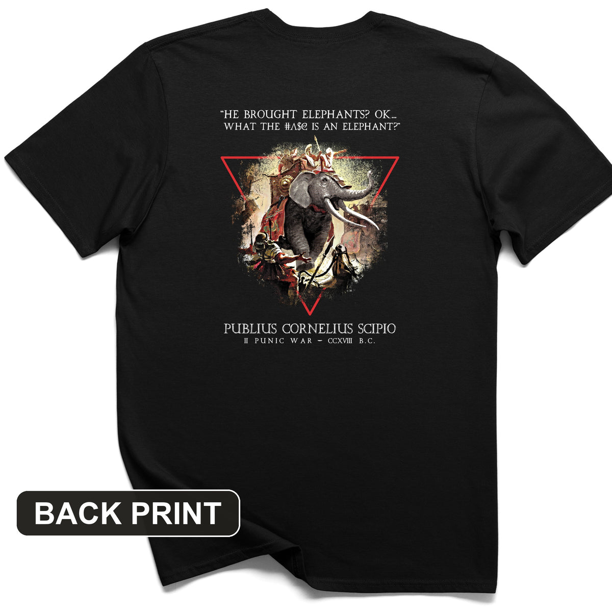 Hannibal Elephants Back Print T-Shirt