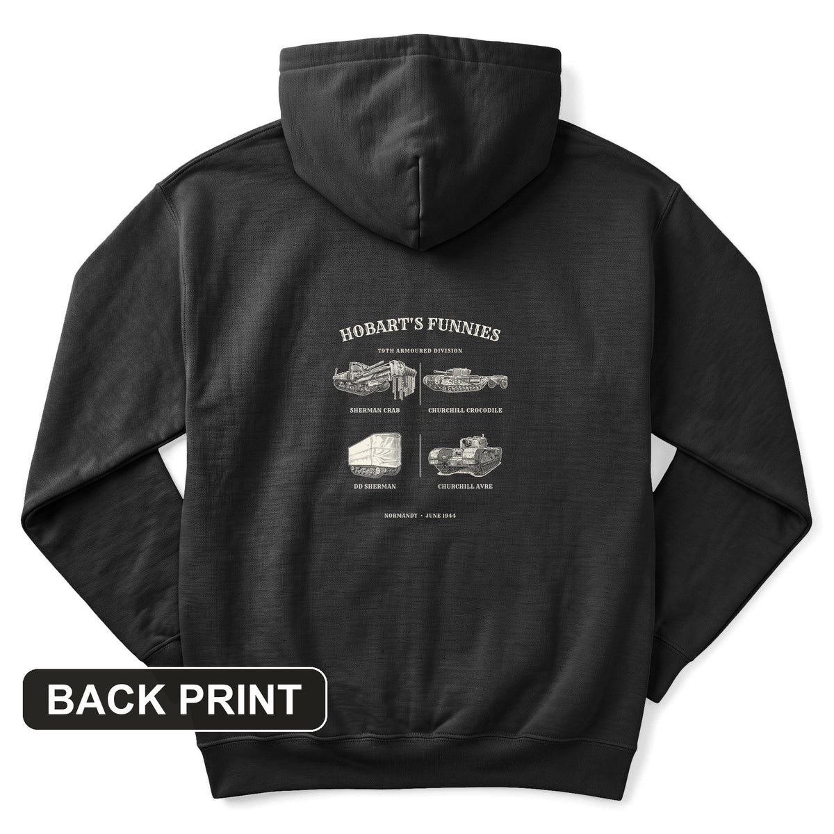 Hobart's Funnies Back Print Hoodie