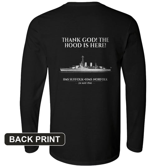Hood Back Print Long Sleeve T-Shirt