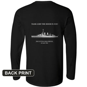 Hood Back Print Long Sleeve T-Shirt