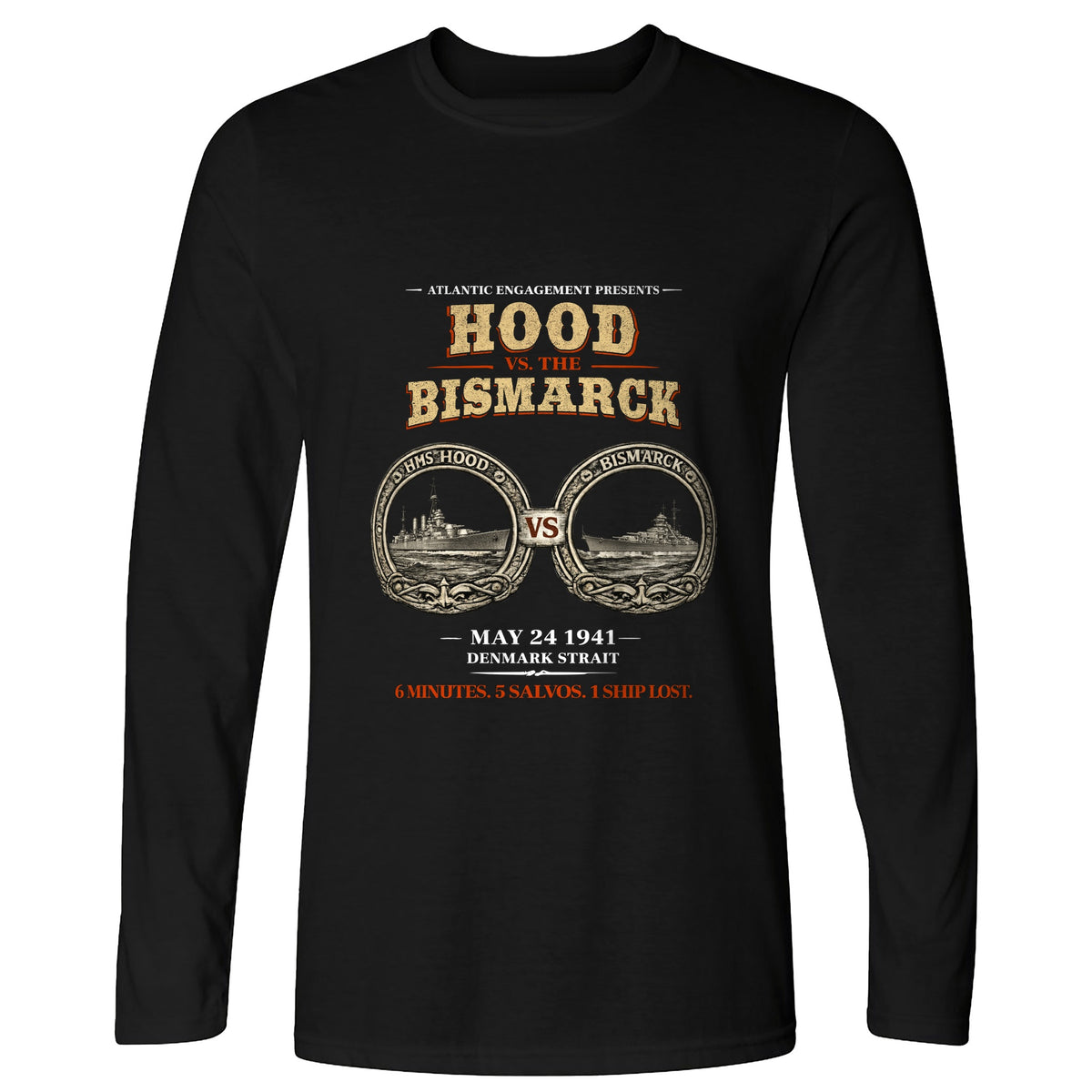 Hood vs Bismarck Long Sleeve T-Shirt