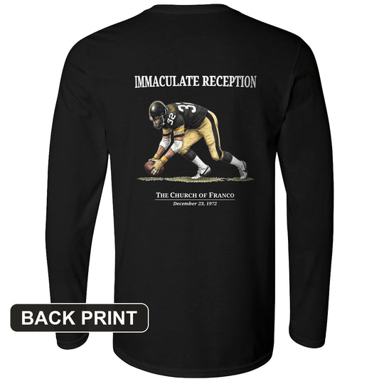 Immaculate Reception Back Print Long Sleeve T-Shirt
