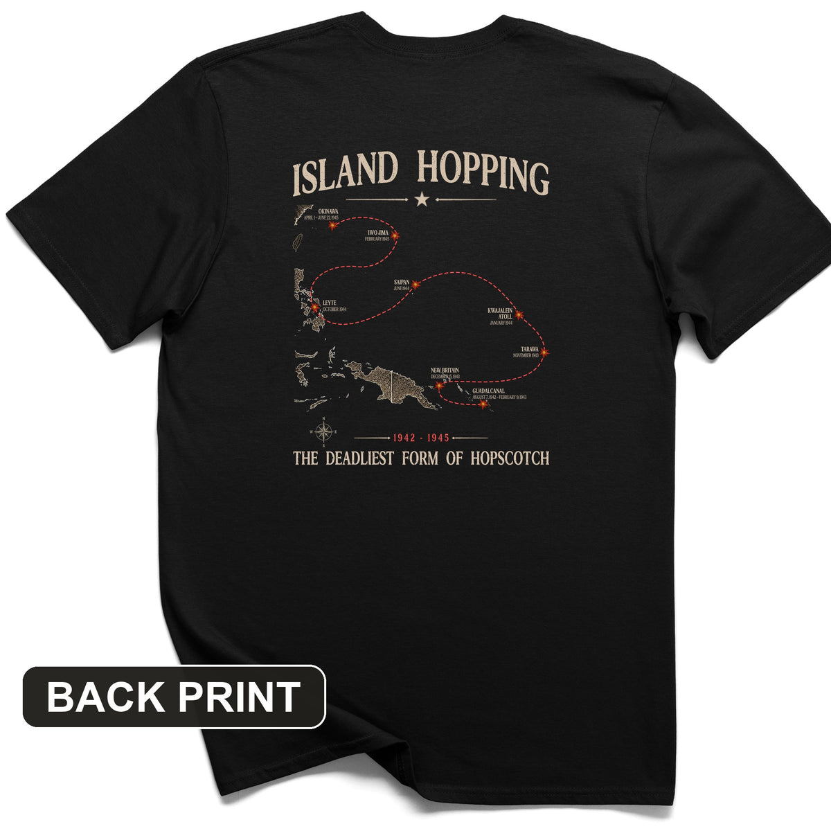 Island Hopping Back Print T-Shirt