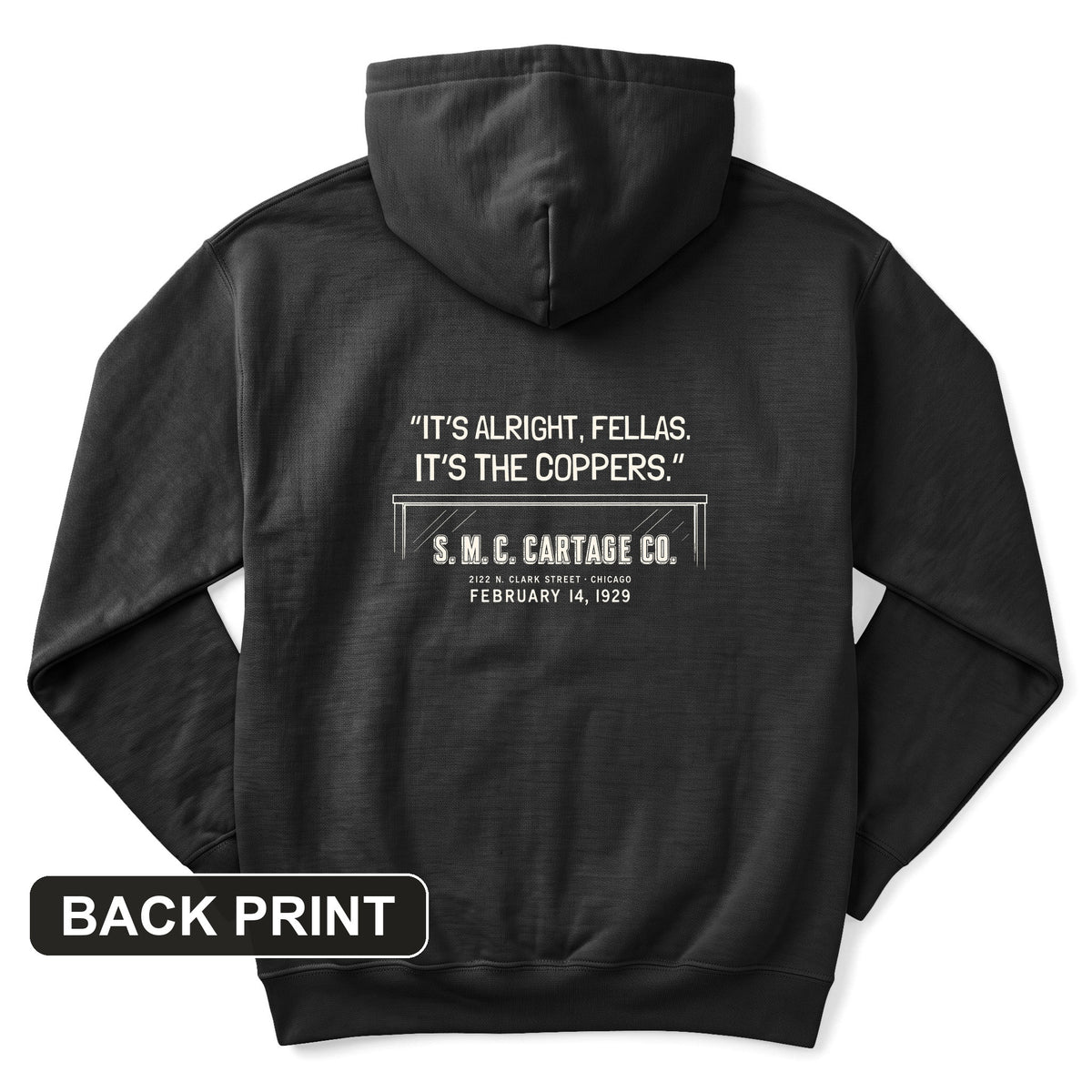 It's The Coppers Back Print Hoodie
