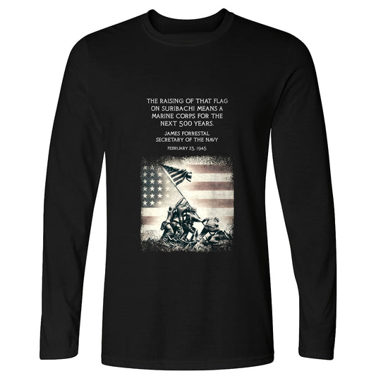 Iwo Jima Flag Long Sleeve T-Shirt