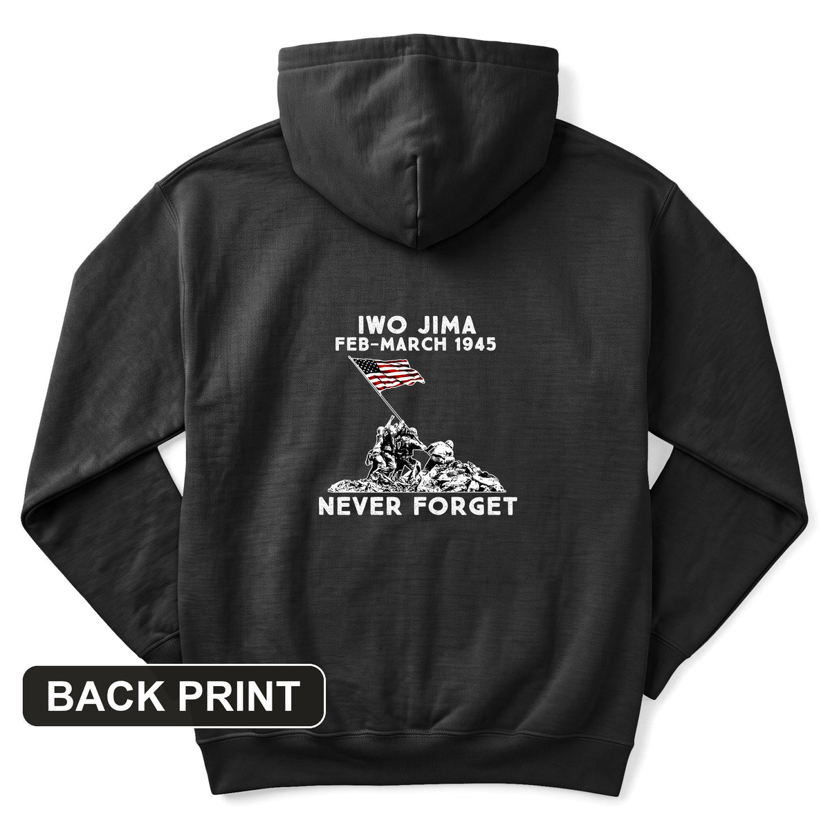 Iwo Jima Back Print Hoodie