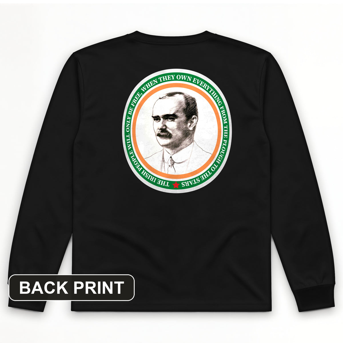 James Connolly Back Print Long Sleeve T-Shirt