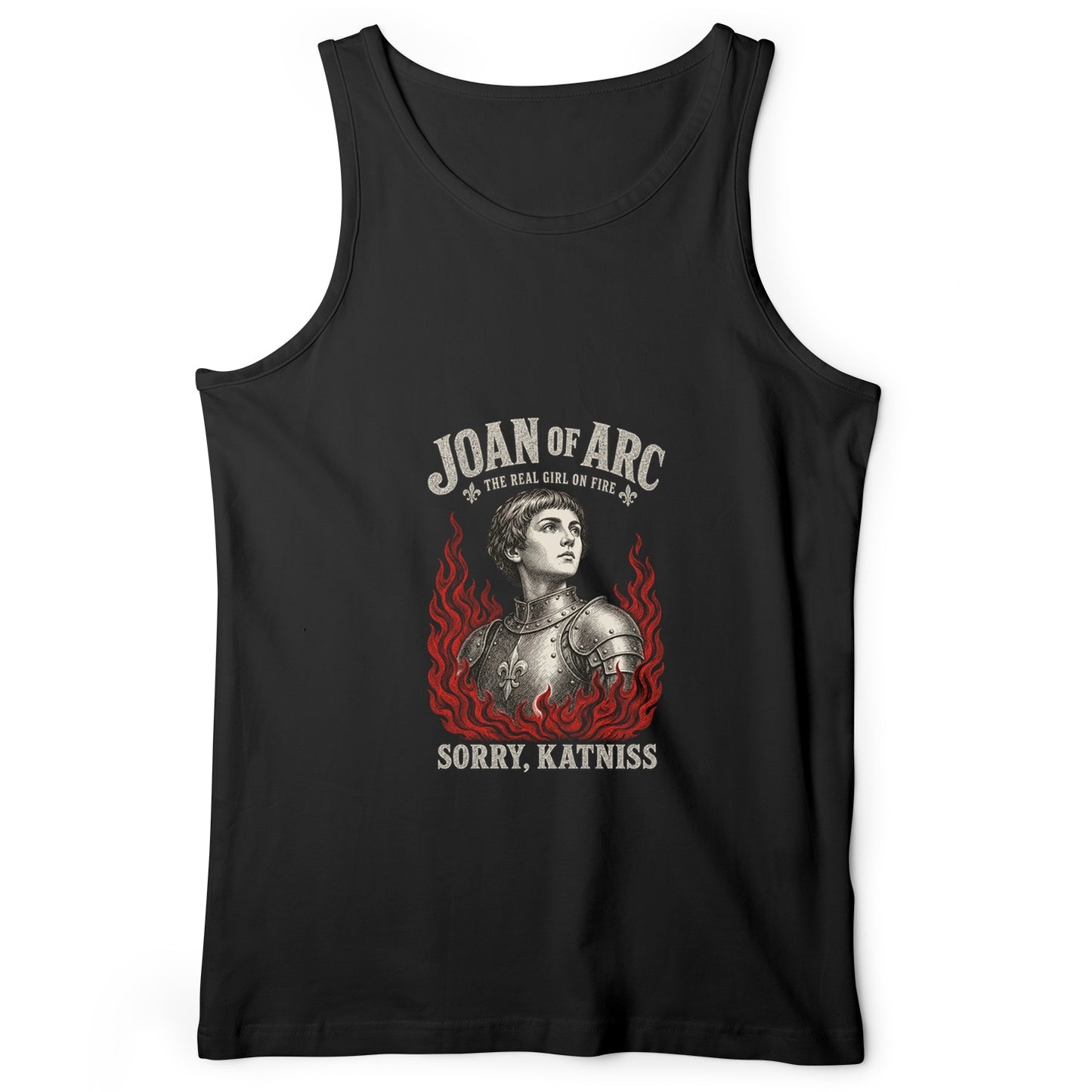 Joan of Arc Girl on Fire Tank Top