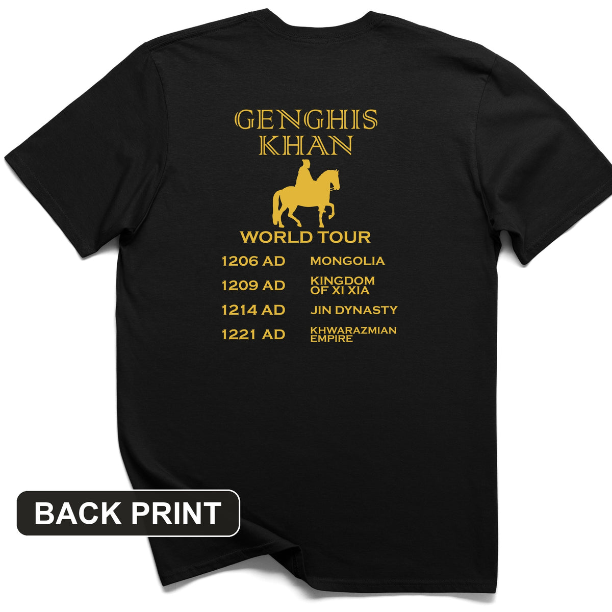 Khan World Tour Back Print T-Shirt