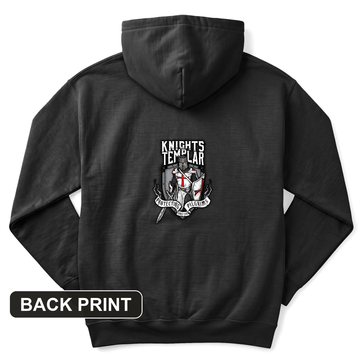 Knights Templar Back Print Hoodie