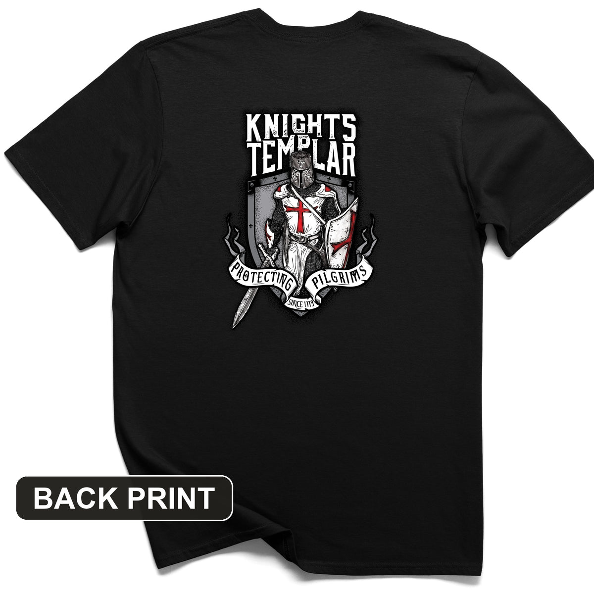 Knights Templar Back Print T-Shirt