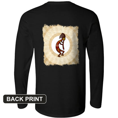 Kokopelli Back Print Long Sleeve T-Shirt