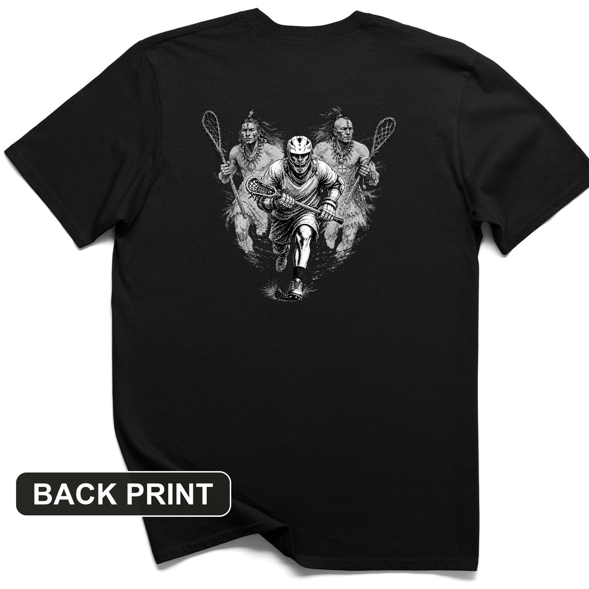 Lacrosse Back Print T-Shirt
