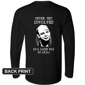 Land War In Asia Back Print Long Sleeve T-Shirt