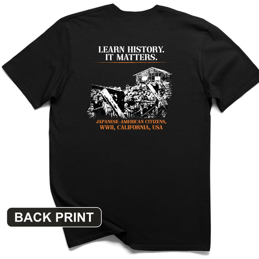 Learn History It Matters Back Print T-Shirt