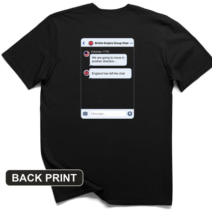 Left the Chat Back Print T-Shirt