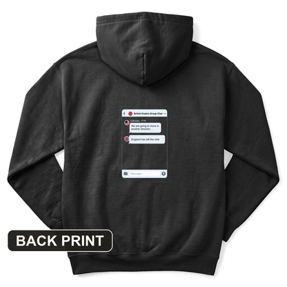 Left the Chat Back Print Hoodie