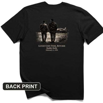 Lucky Coin Toss Back Print T-Shirt
