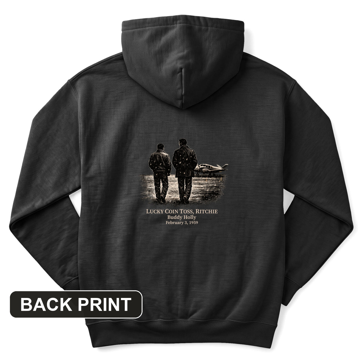 Lucky Coin Toss Back Print Hoodie