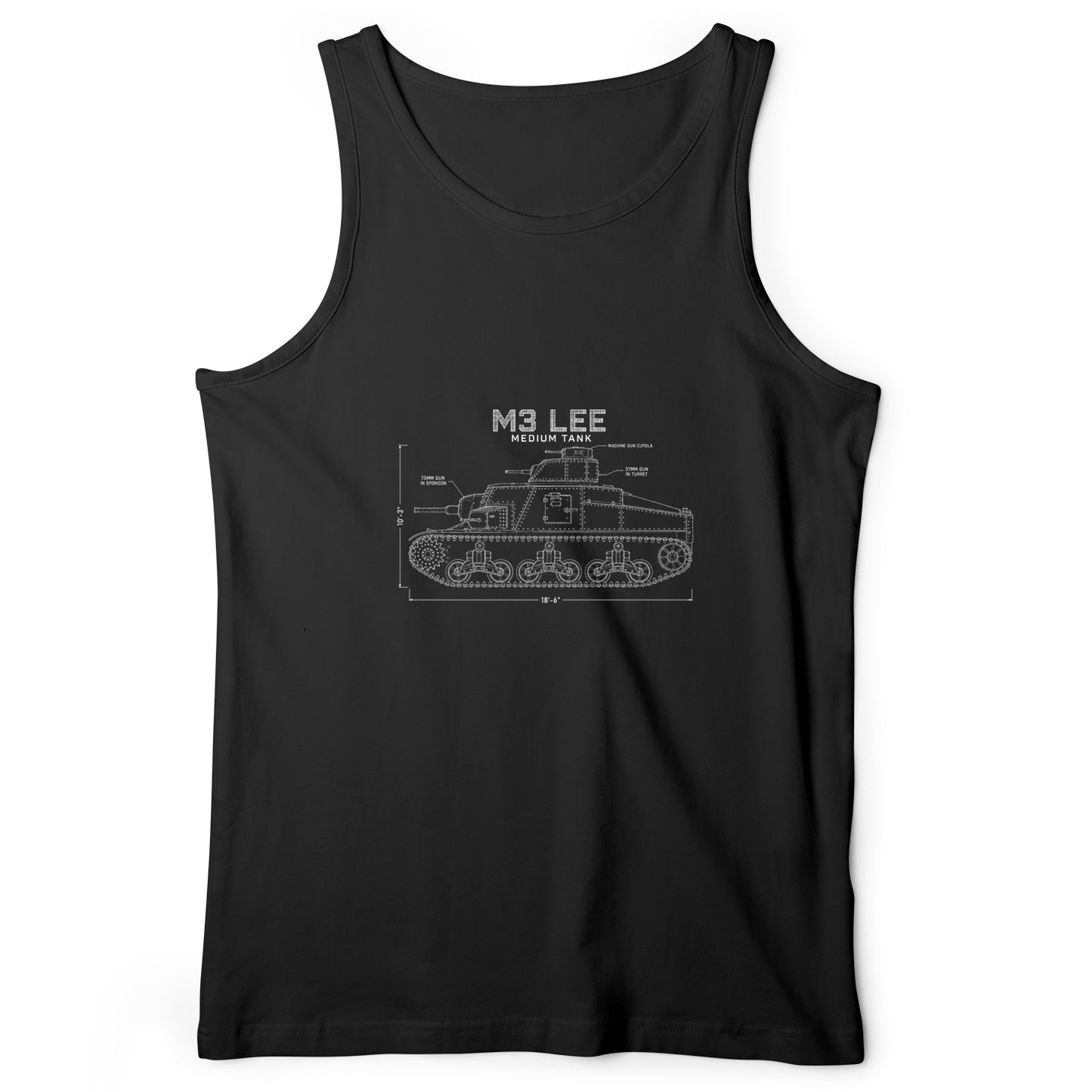 M3 Lee Blueprint Tank Top