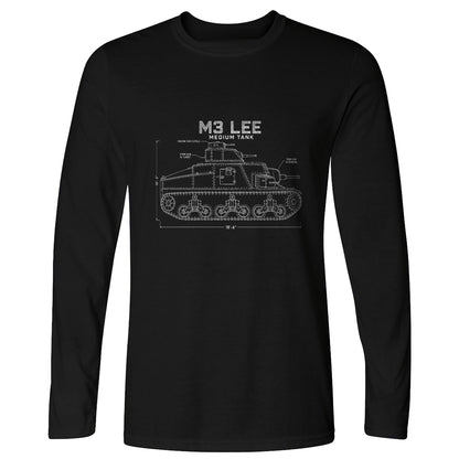 M3 Lee Blueprint Long Sleeve T-Shirt