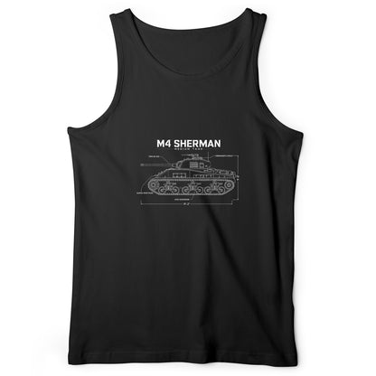M4 Sherman Blueprint Tank Top