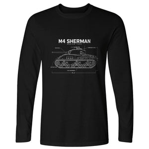M4 Sherman Blueprint Long Sleeve T-Shirt