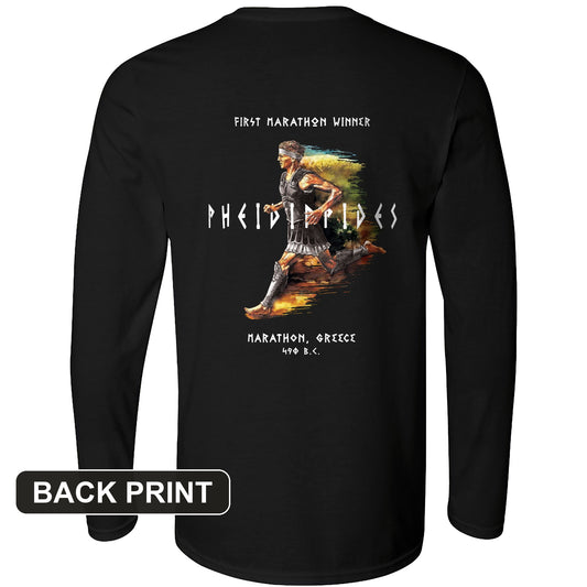 Marathon Run Back Print Long Sleeve T-Shirt