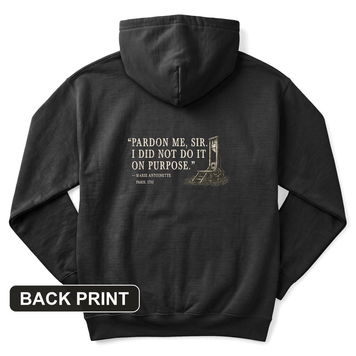 Marie Antoinette Back Print Hoodie