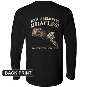 Miracle on Ice Back Print Long Sleeve T-Shirt