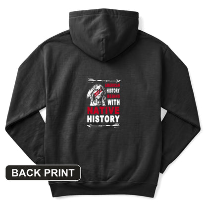 Native History Back Print Hoodie