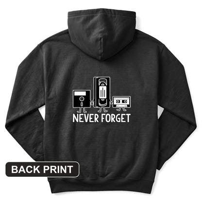 Never Forget Back Print Hoodie