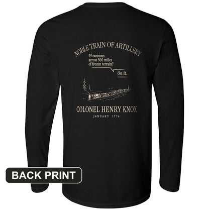 Noble Train of Artillery Back Print Long Sleeve T-Shirt