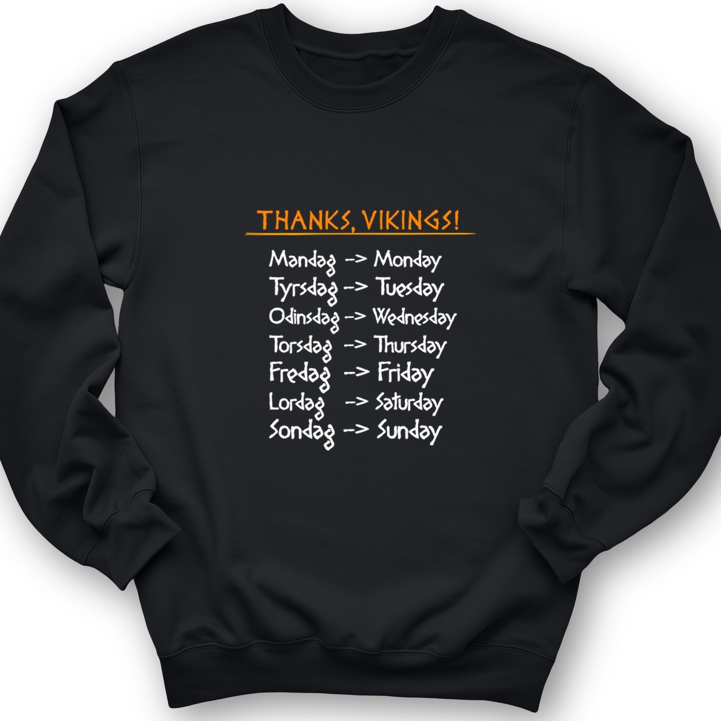 Nordic Gods Days Of The Week Crewneck