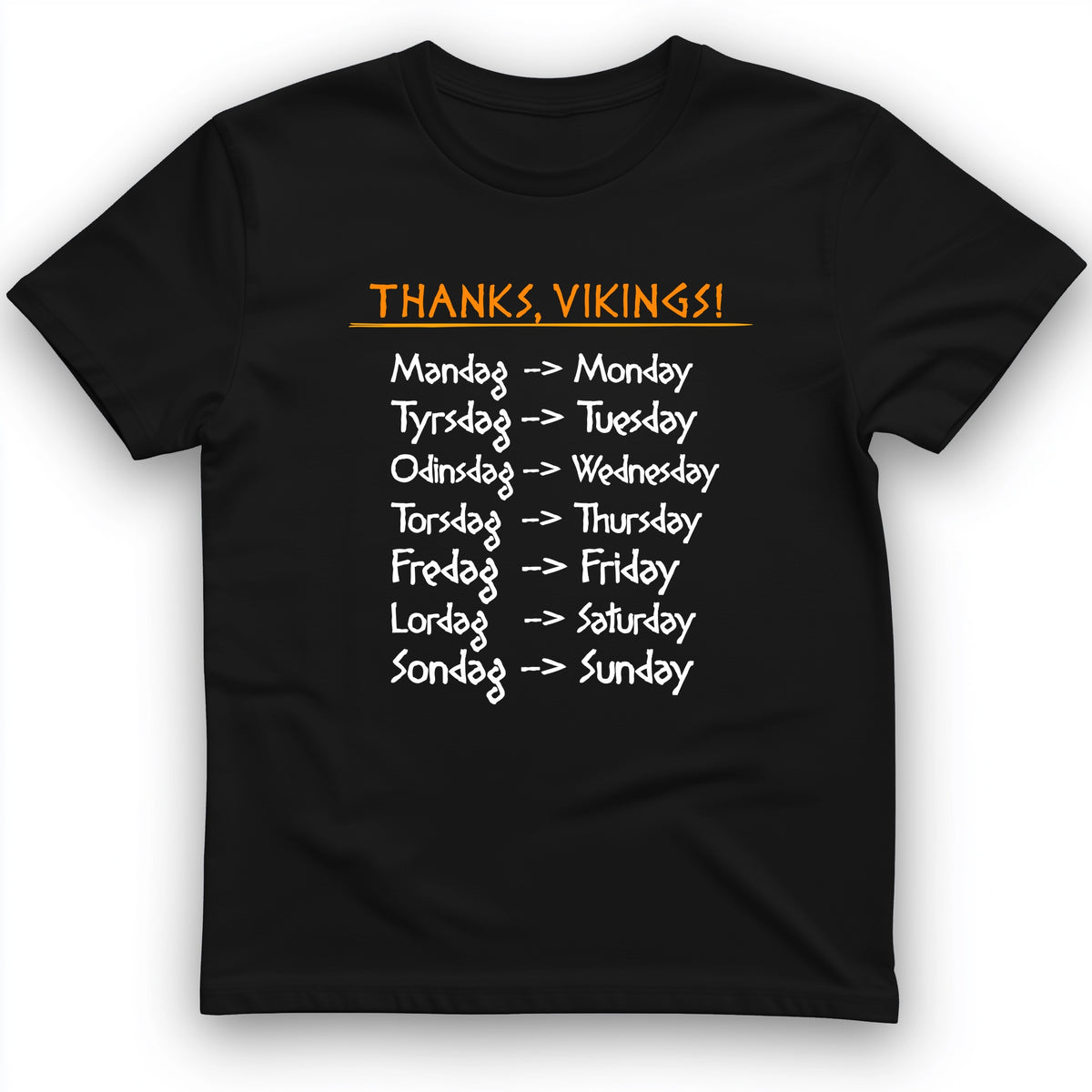 Nordic Gods Days Of The Week T-Shirt