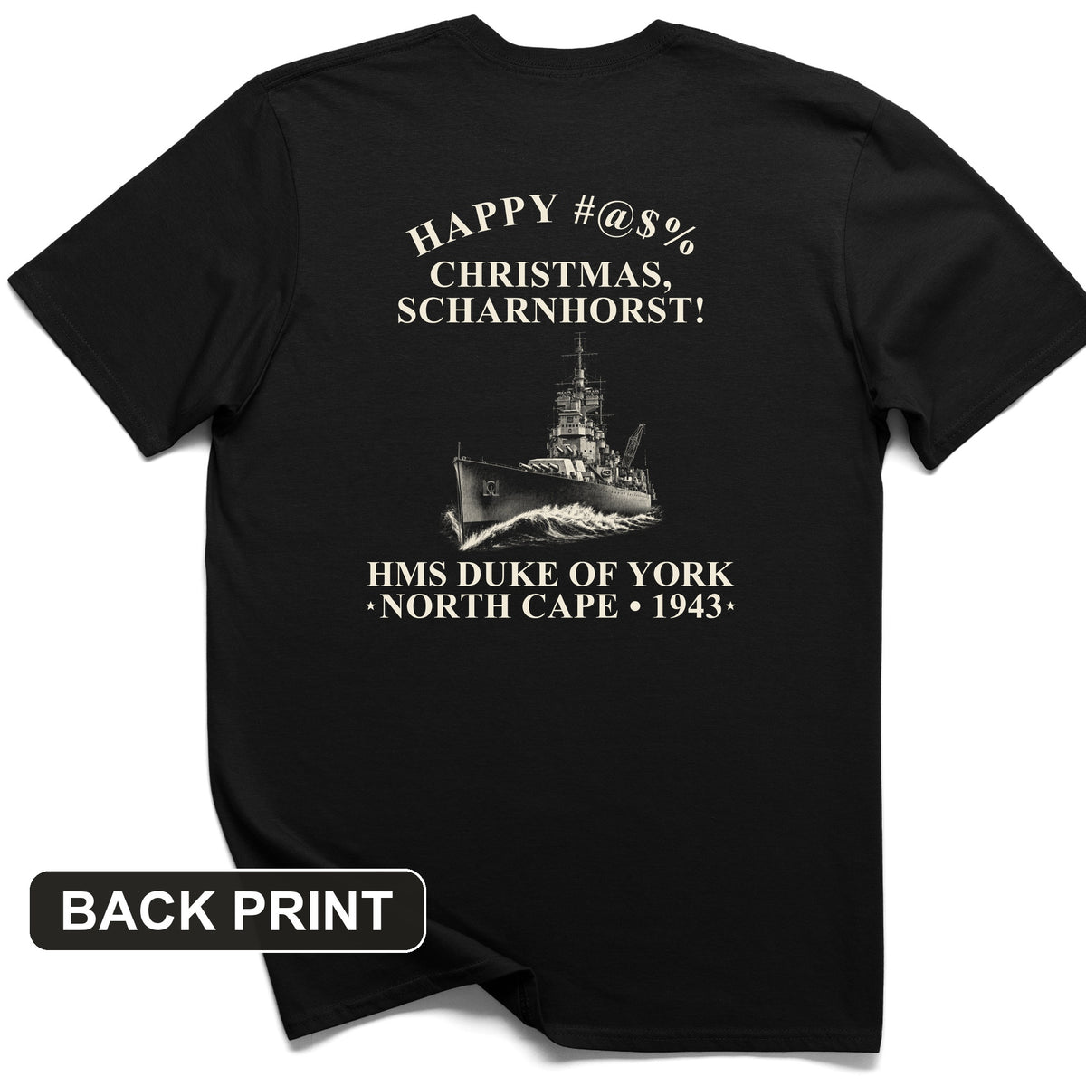 North Cape Scharnhorst Back Print T-Shirt