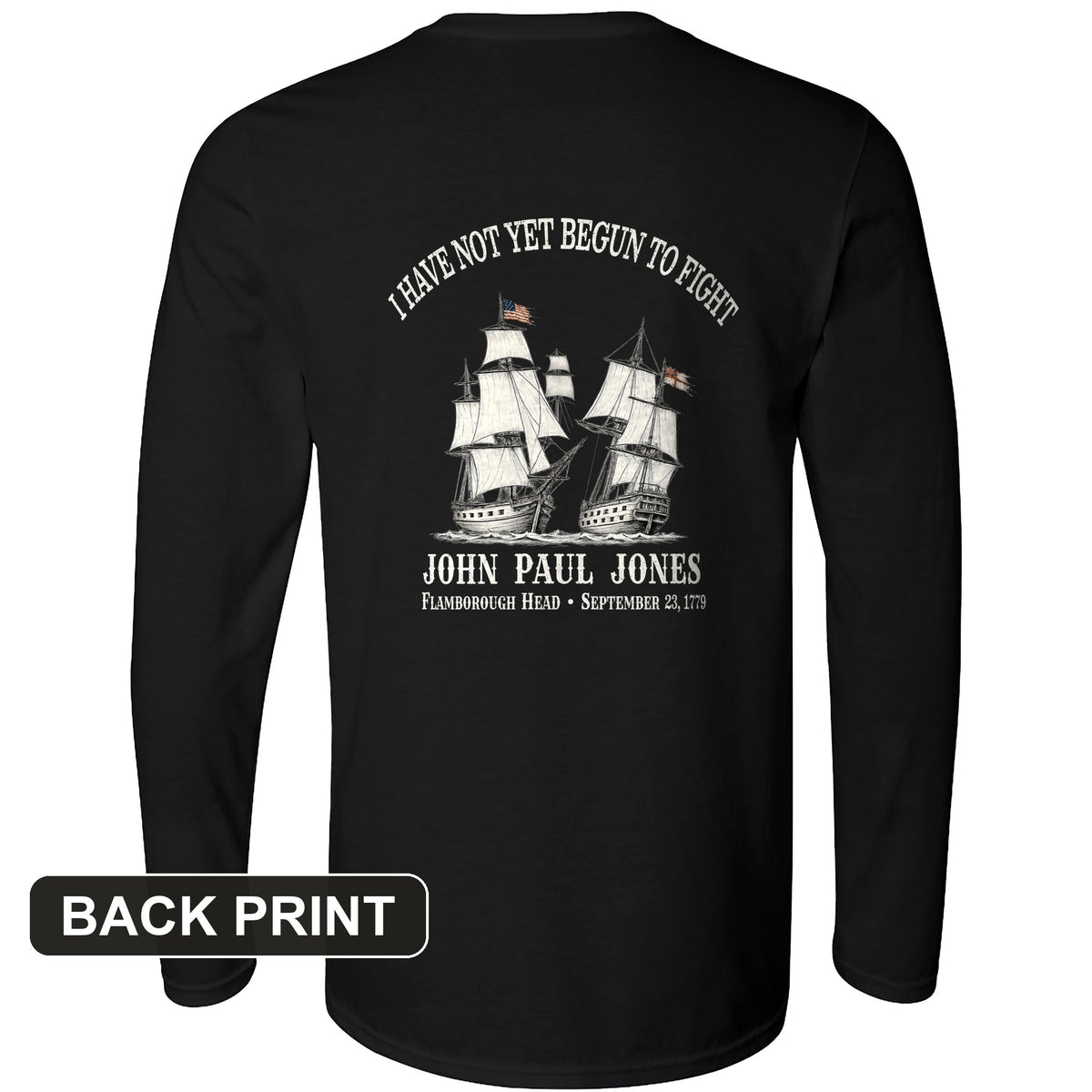 Not Yet Begun to Fight Back Print Long Sleeve T-Shirt