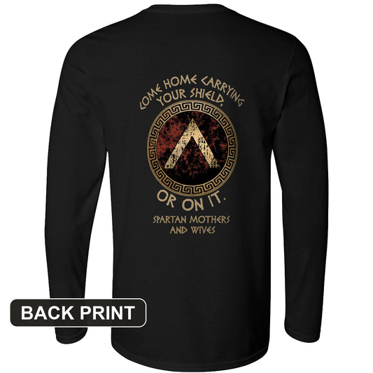 On Your Shield Back Print Long Sleeve T-Shirt
