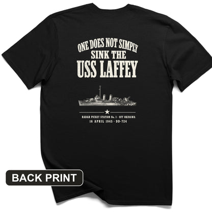 One Does Not Simply Sink The USS Laffey Back Print T-Shirt