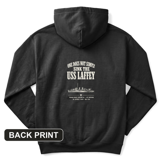 One Does Not Simply Sink The USS Laffey Back Print Hoodie