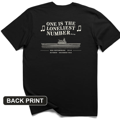 One Is The Loneliest Number Back Print T-Shirt