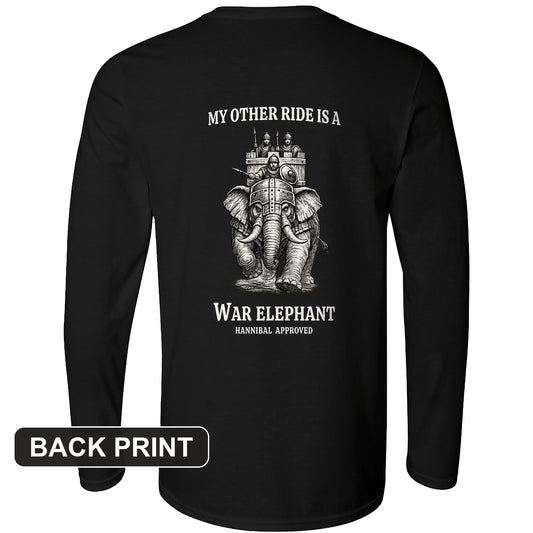 Other Ride War Elephant Back Print Long Sleeve T-Shirt