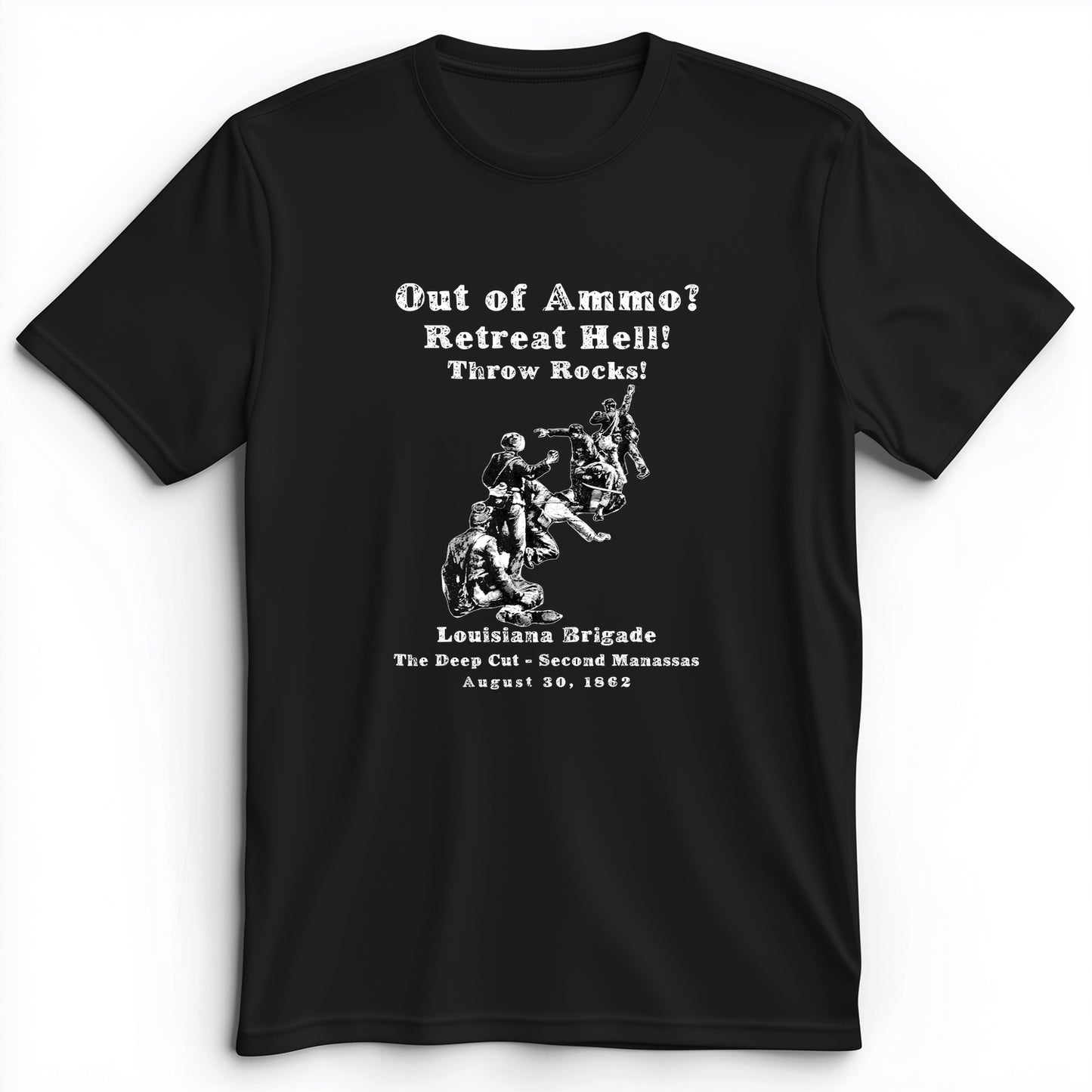 Out Of Ammo Throw Rocks Premium Tee