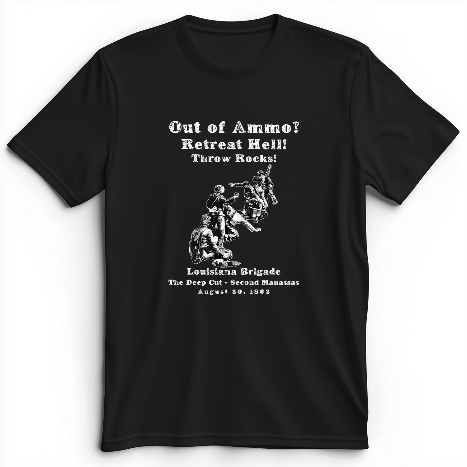 Out Of Ammo Throw Rocks Premium Tee