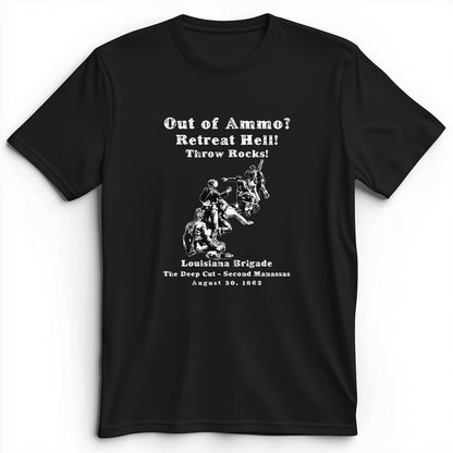 Out Of Ammo Throw Rocks Premium Tee