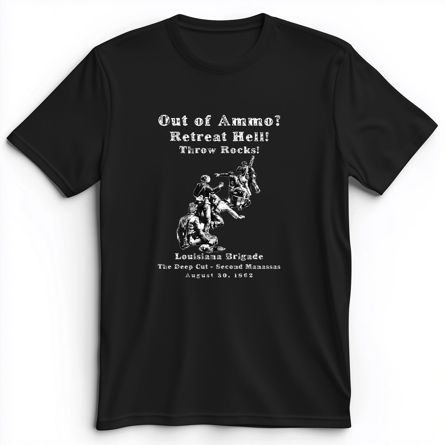 Out Of Ammo Throw Rocks Premium Tee