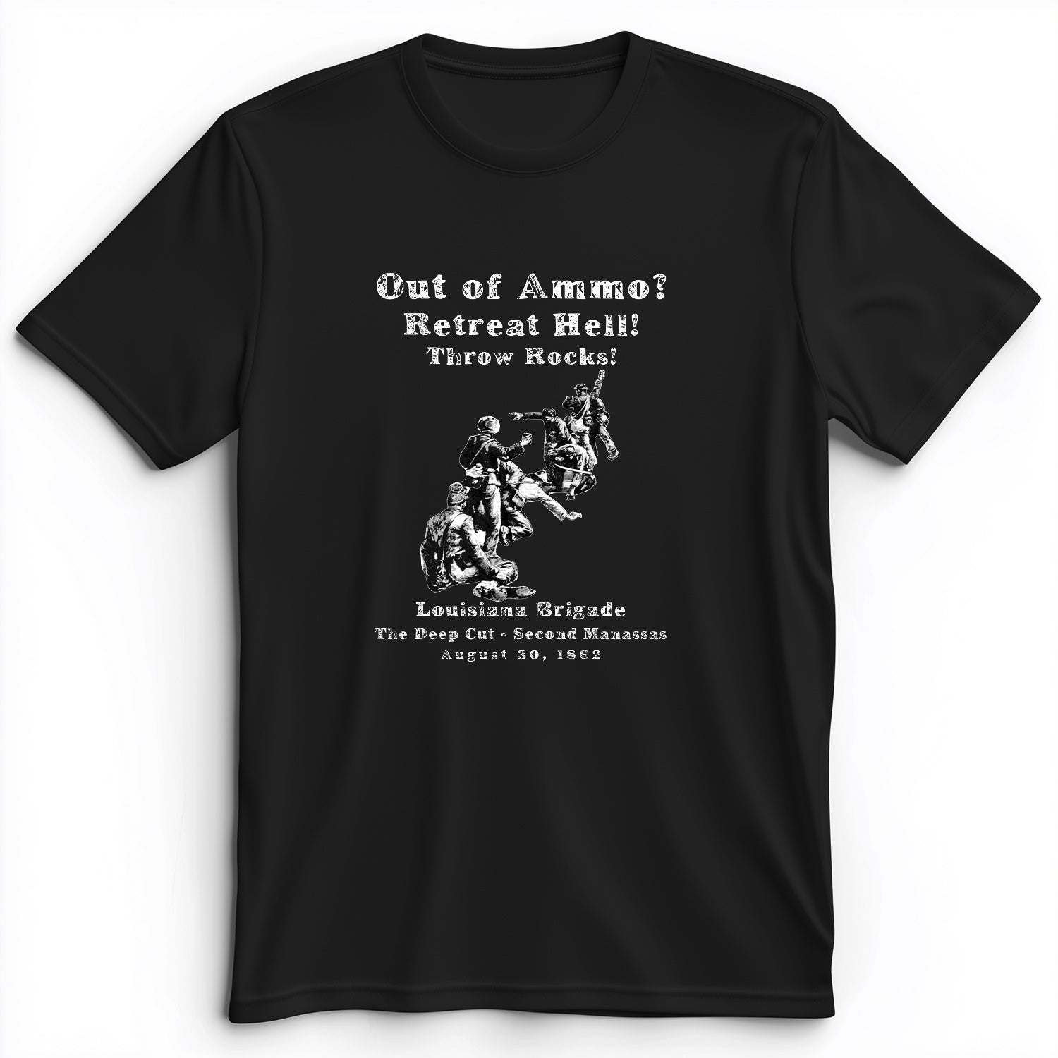 Out Of Ammo Throw Rocks Premium Tee