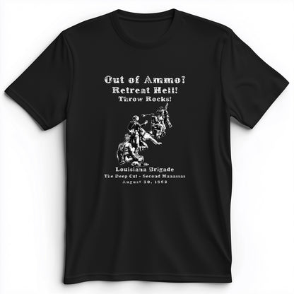 Out Of Ammo Throw Rocks Premium Tee