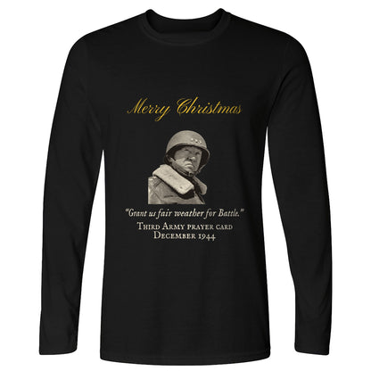 Patton Christmas Card Fair Weather For Battle T-Shirt